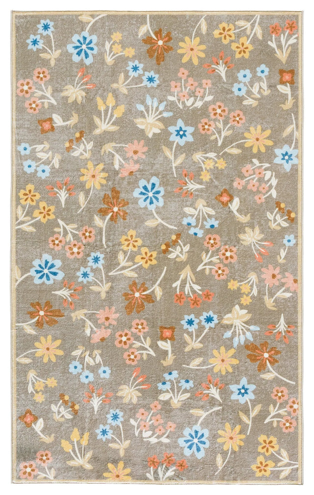 Safavieh Martha Stewart Washable 3'-0" x 5'-0" Rug in Dark Beige / Light Blue