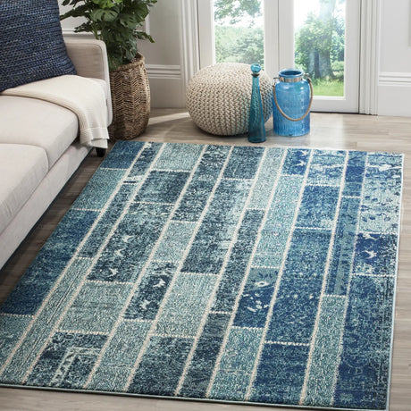 Safavieh Monaco 4'-0" x 5'-7" Rug in Blue / Multi