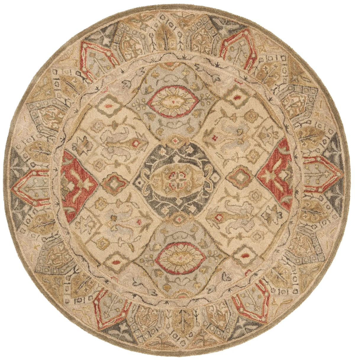 Safavieh Anatolia 6'-0" x 6'-0" Rug in Beige / Multi