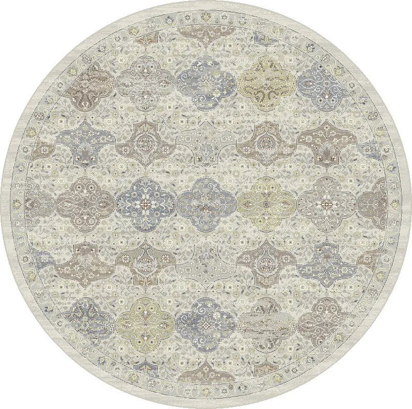 Dynamic Rugs Ancient Garden 57279 Cream/Multi Rug - Round