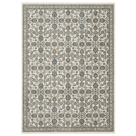 Oriental Weavers Sphinx ECHO ECH06 Ivory Floral Rugs - main flat