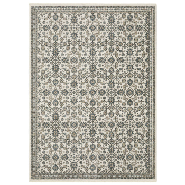 Oriental Weavers Sphinx ECHO ECH06 Ivory Floral Rugs - main flat