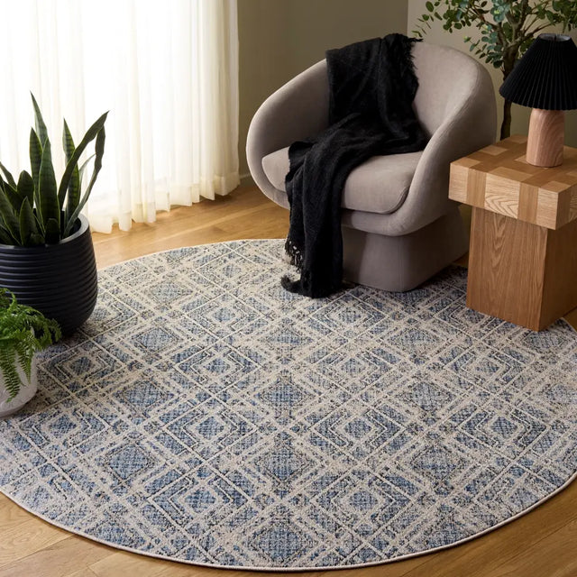 Safavieh Grove 6'-7" x 6'-7" Rug in Blue / Ivory
