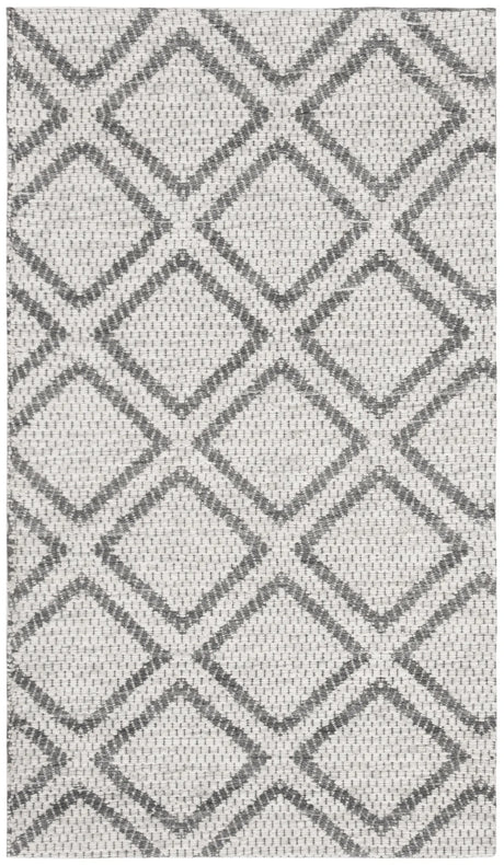Safavieh Micro-Loop 2'-6" x 4'-0" Rug in Silver / Dark Grey