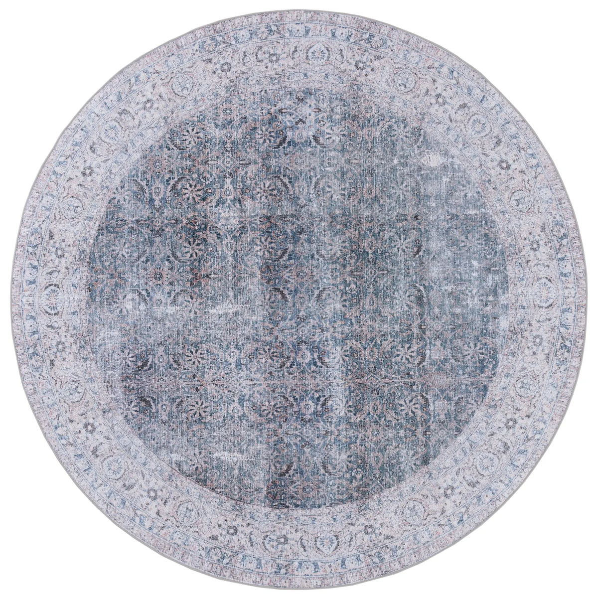 Safavieh Tucson 6'-0" x 6'-0" Rug in Green Blue / Beige