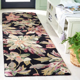 Safavieh Blossom 2'-3" x 8'-0" Rug in Black / Plum