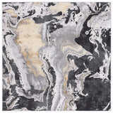 Safavieh Amelia 6'-7" x 6'-7" Rug in Charcoal / Gold