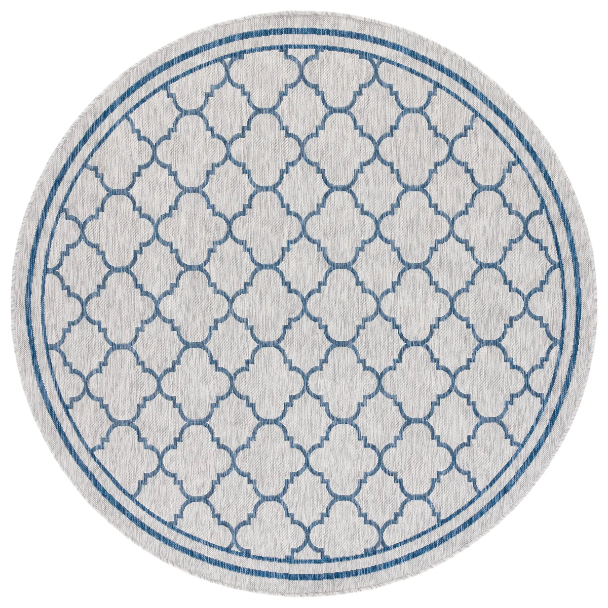 Safavieh Courtyard 6'-7" x 6'-7" Rug in Grey / Navy