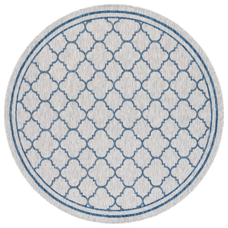Safavieh Courtyard 6'-7" x 6'-7" Rug in Grey / Navy