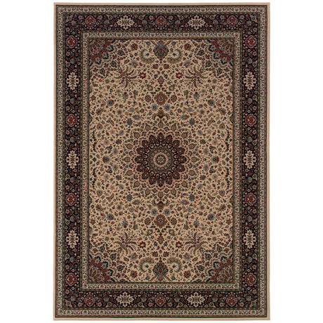 Oriental Weavers Sphinx Ariana 095i8 Ivory / Black Rugs - main flat