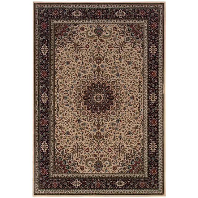 Oriental Weavers Sphinx Ariana 095i8 Ivory / Black Rugs - main flat