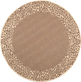 Safavieh Courtyard 5'-3" x 5'-3" Rug in Brown / Natural