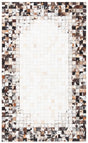 Safavieh Studio Leather 3'-0" x 5'-0" Rug in Beige / Brown