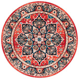 Safavieh Riviera 6'-7" x 6'-7" Rug in Black / Red