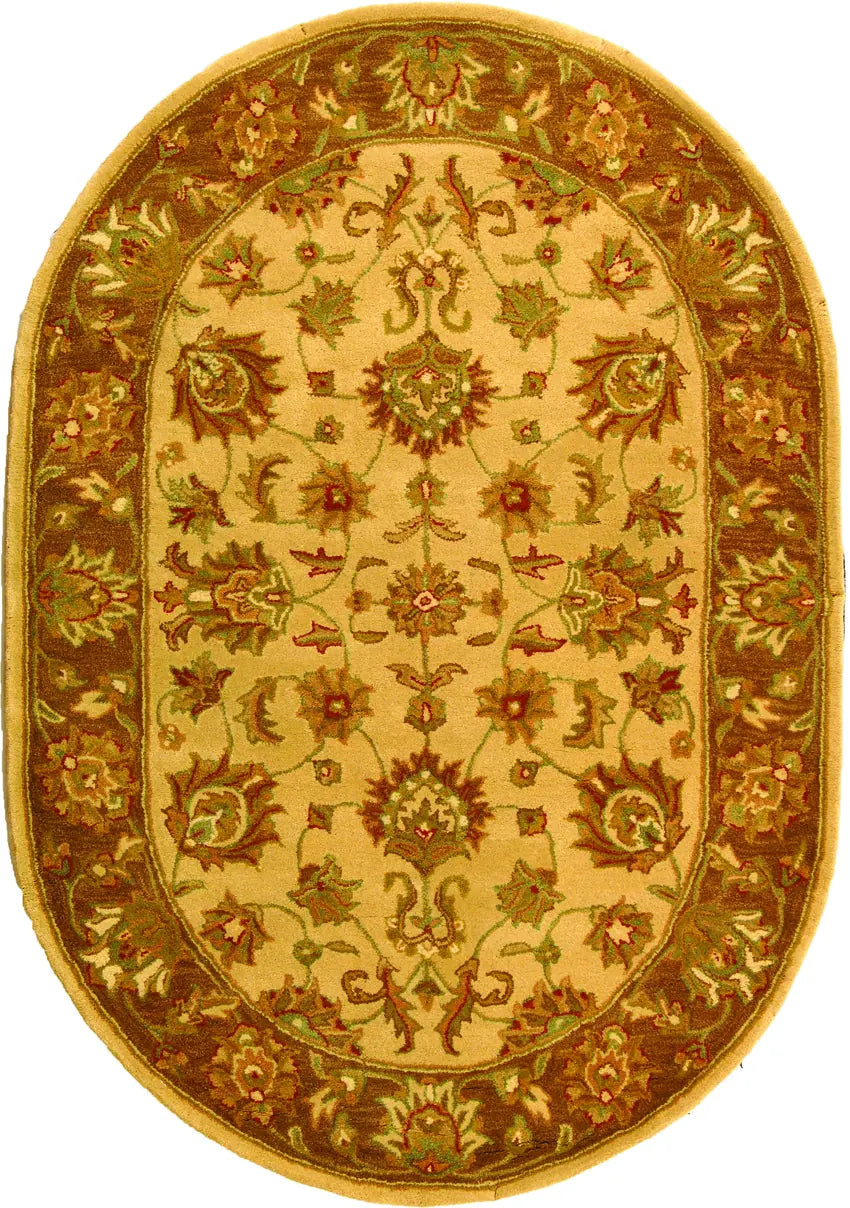 Safavieh Heritage 4'-6" x 6'-6" Rug in Ivory / Brown