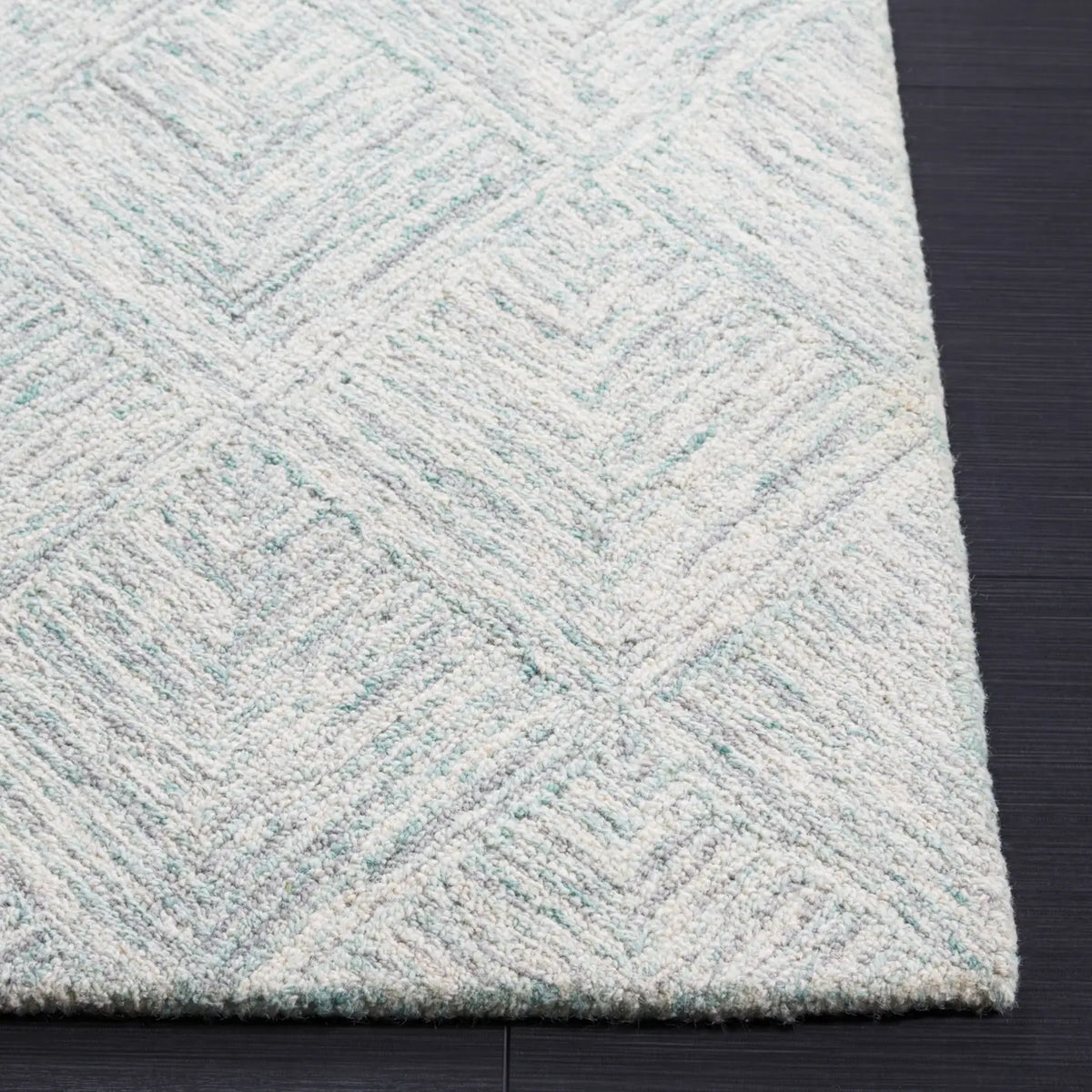 Safavieh Abstract 4'-0" x 6'-0" Rug in Grey / Turquoise
