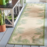 Safavieh Courtyard 2'-3" x 8'-0" Rug in Cream / Green
