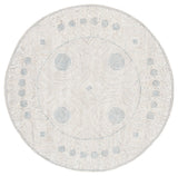 Safavieh Micro-Loop 5'-0" x 5'-0" Rug in Silver / Beige