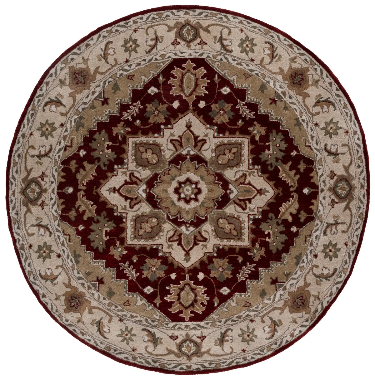 Safavieh Royalty 7'-0" x 7'-0" Rug in Red / Beige
