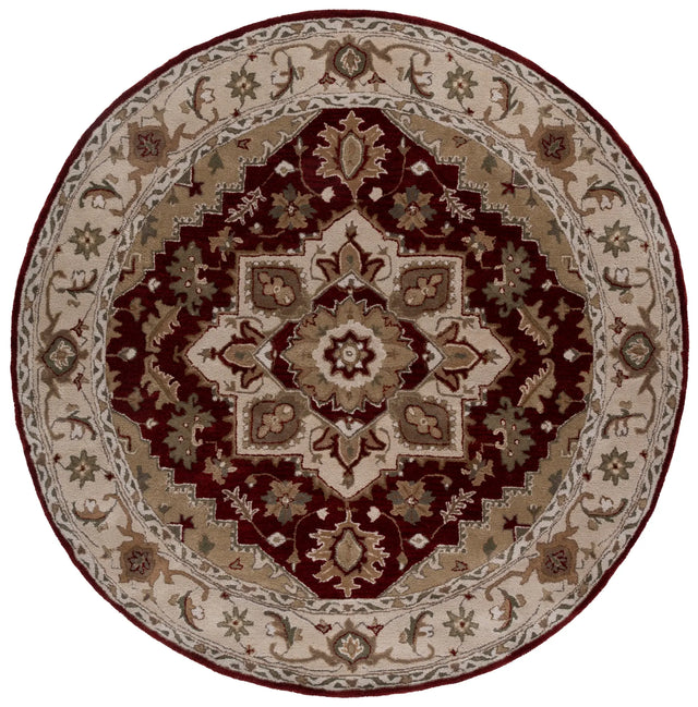 Safavieh Royalty 7'-0" x 7'-0" Rug in Red / Beige