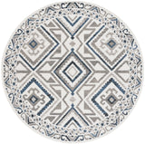 Safavieh Pyramid 6'-7" x 6'-7" Rug in Ivory / Grey Navy