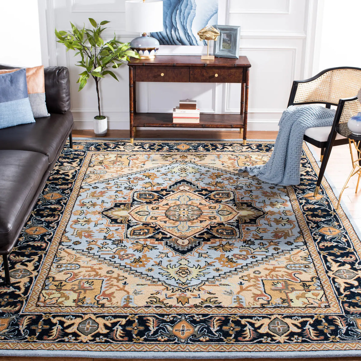 Safavieh Heritage 10'-0" x 14'-0" Rug in Blue / Light Brown