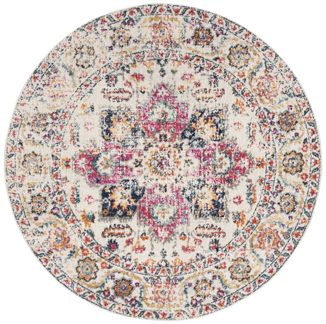 Safavieh Madison 5'-3" x 5'-3" Rug in Fuchsia / Ivory