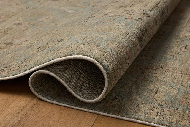 Loloi Briar BRR-01 Sky / Moss Rug - pile height