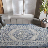 Safavieh Courtyard 2'-0" x 3'-7" Rug in Light Grey / Blue