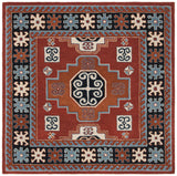 Safavieh Heritage 6'-0" x 6'-0" Rug in Red / Black