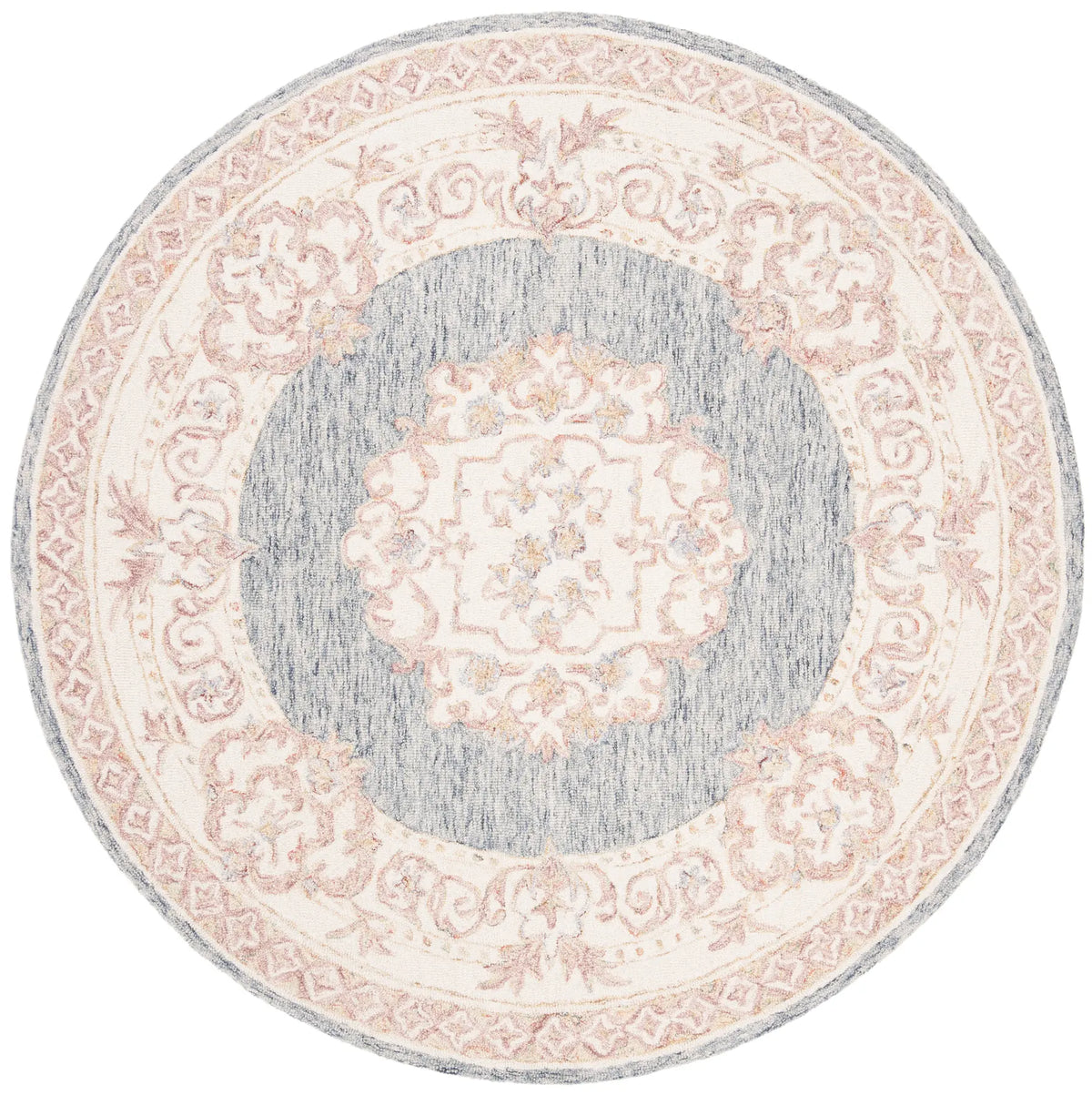 Safavieh Aubusson 6'-0" x 6'-0" Rug in Blue / Pink