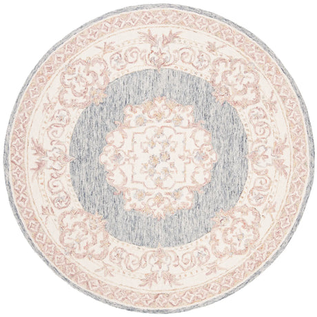Safavieh Aubusson 6'-0" x 6'-0" Rug in Blue / Pink