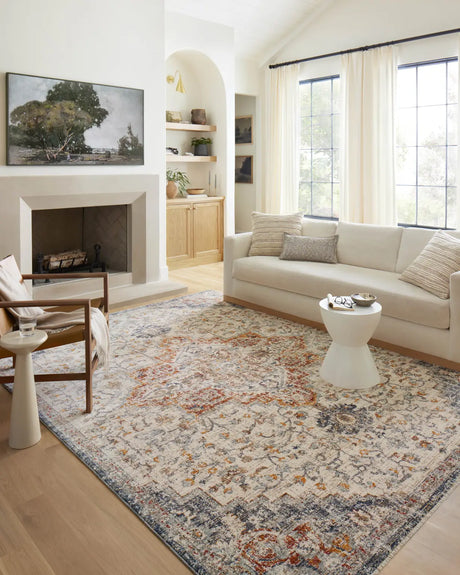 Loloi Sorrento Sor-05 Ivory/Fiesta Rug - room scene 2