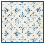 Safavieh Courtyard 6'-7" x 6'-7" Rug in Ivory / Navy