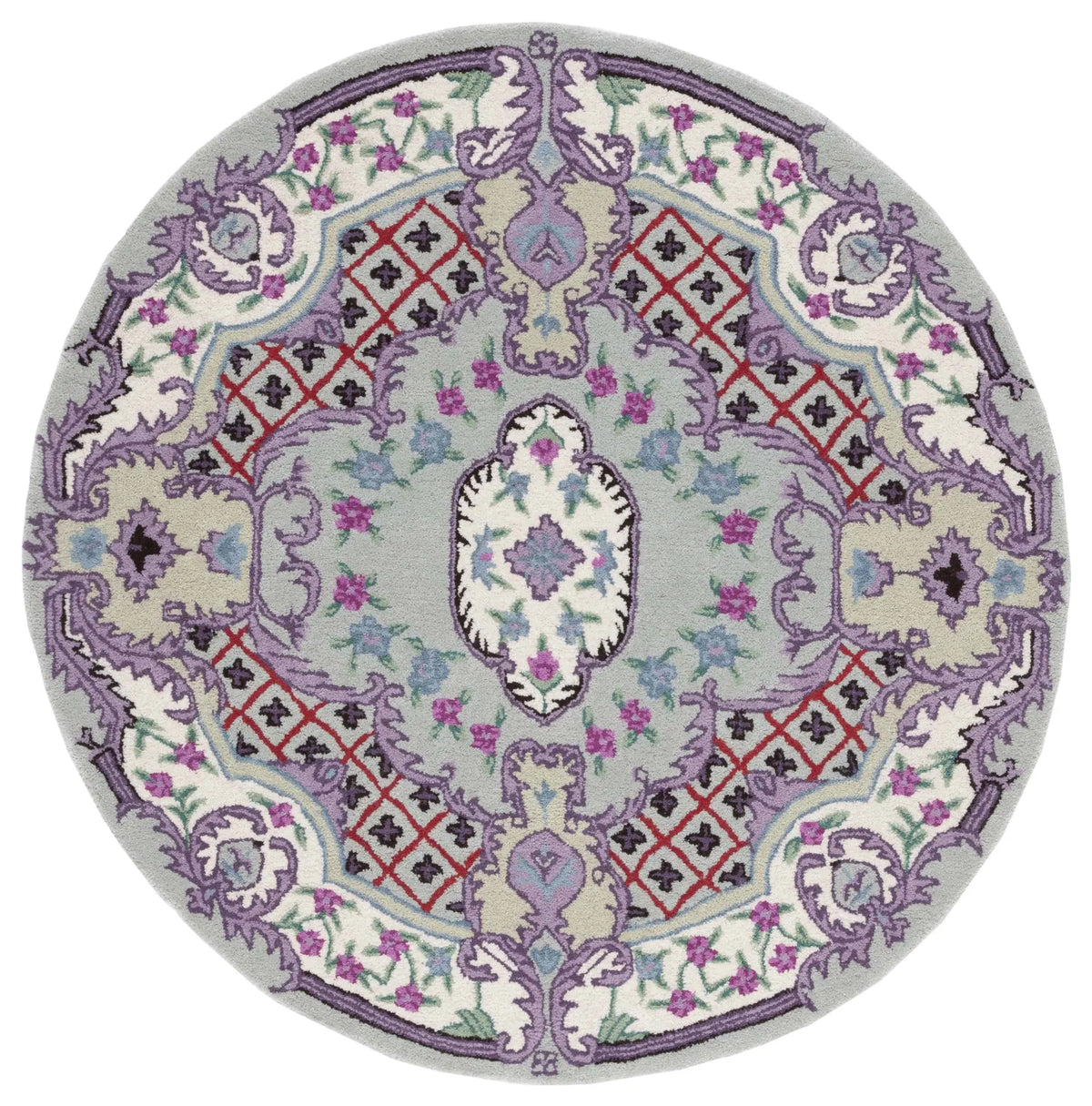 Safavieh Bellagio 5'-0" x 5'-0" Rug in Light Green / Ivory