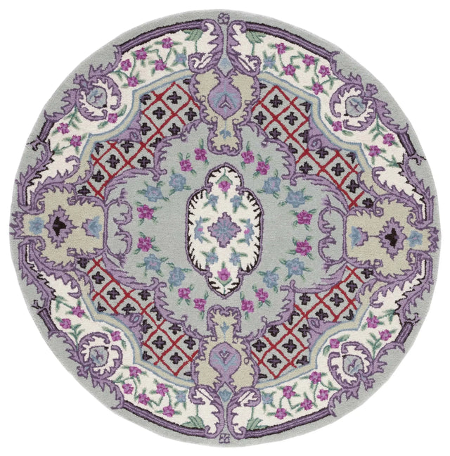 Safavieh Bellagio 5'-0" x 5'-0" Rug in Light Green / Ivory