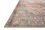 Loloi Loren Lq-15 Terracotta / Sky Rugs - rug corner