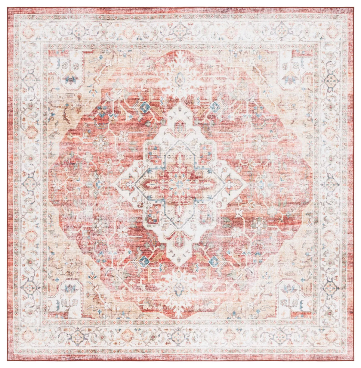 Safavieh Arizona 6'-0" x 6'-0" Rug in Rust / Gold