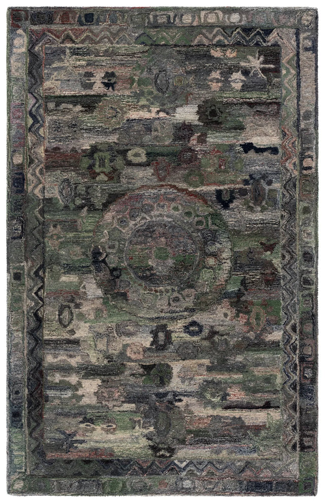 Safavieh Anatolia 4'-0" x 6'-0" Rug in Grey / Green