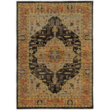 Oriental Weavers Sphinx Andorra 7138B Gold/Grey Rugs - main flat
