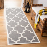 Safavieh Dhurries 2'-6" x 10'-0" Rug in Grey / Ivory