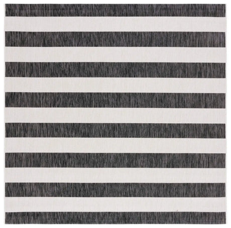Safavieh Courtyard 6'-7" x 6'-7" Rug in Ivory / Black