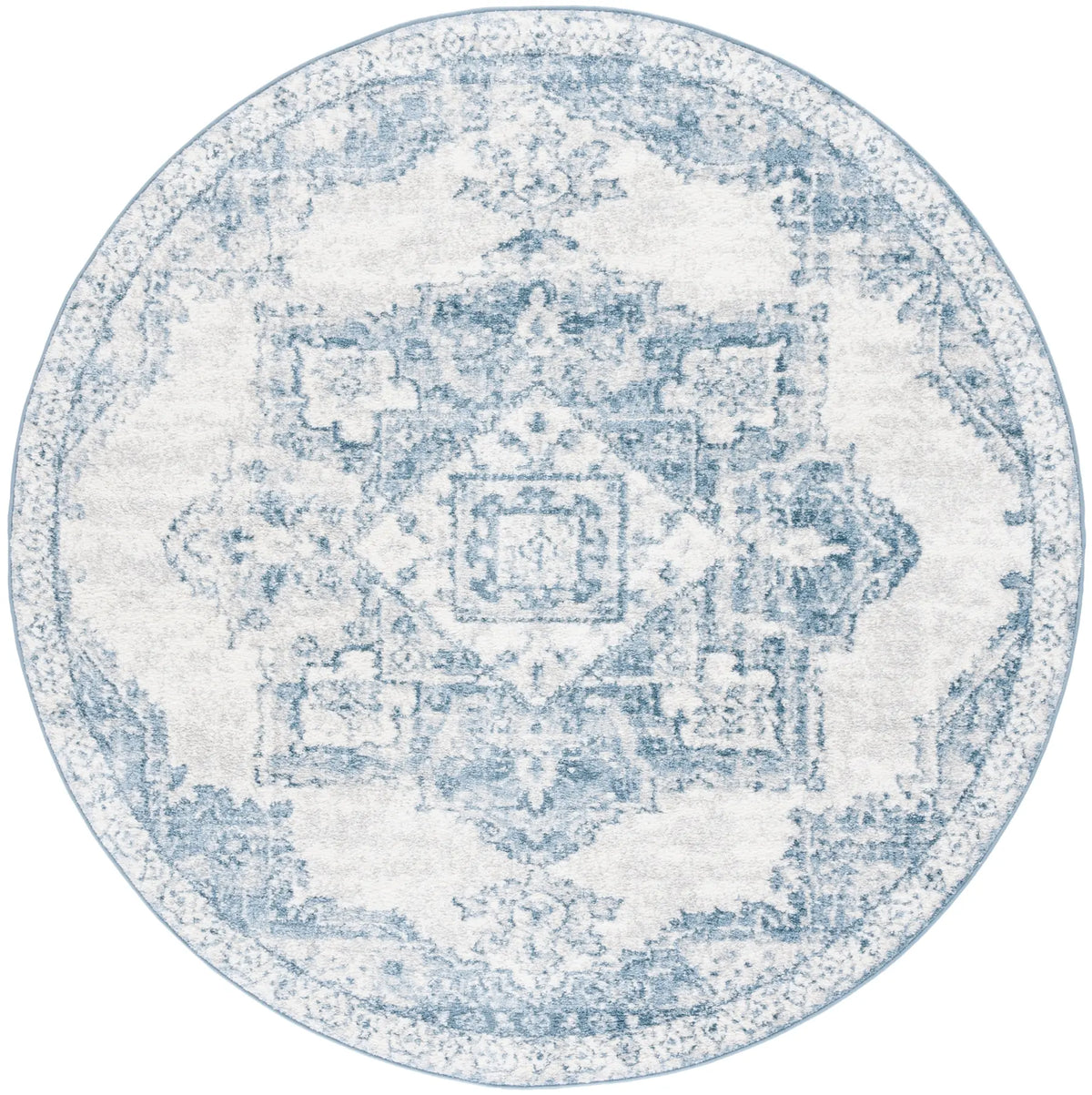 Safavieh Layla 6'-7" x 6'-7" Rug in Ivory Grey / Blue
