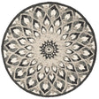 Safavieh Novelty 3'-0" x 3'-0" Rug in Charcoal / Ivory