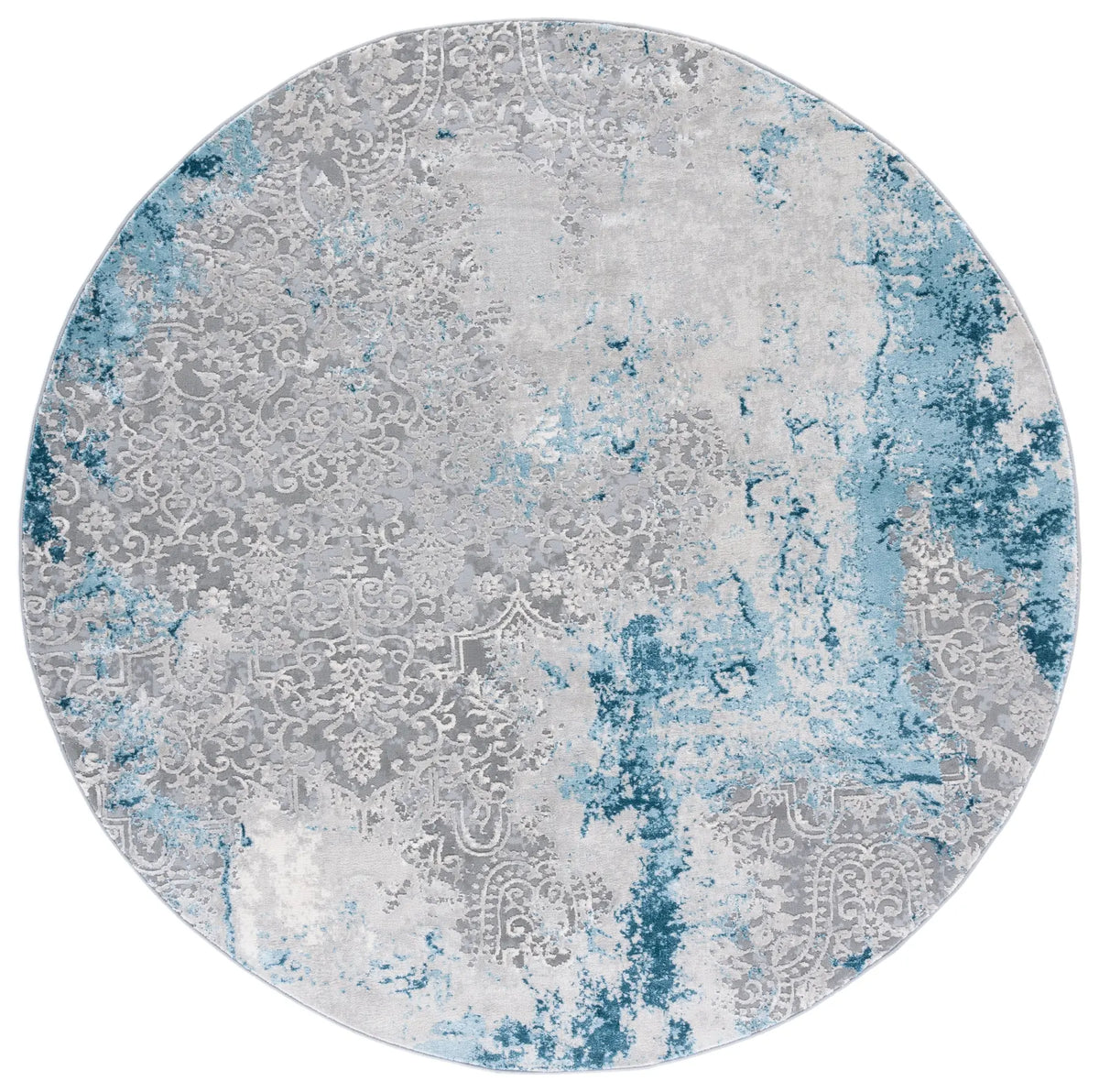 Safavieh Meadow 500 6'-7" x 6'-7" Rug in Light Grey / Blue