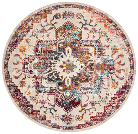 Safavieh Crystal 5'-0" x 5'-0" Rug in Light Blue / Burgundy