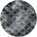 Safavieh Dip Dye 7'-0" x 7'-0" Rug in Graphite / Ivory