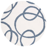 Safavieh Calico Shag 6'-7" x 6'-7" Rug in Ivory / Blue
