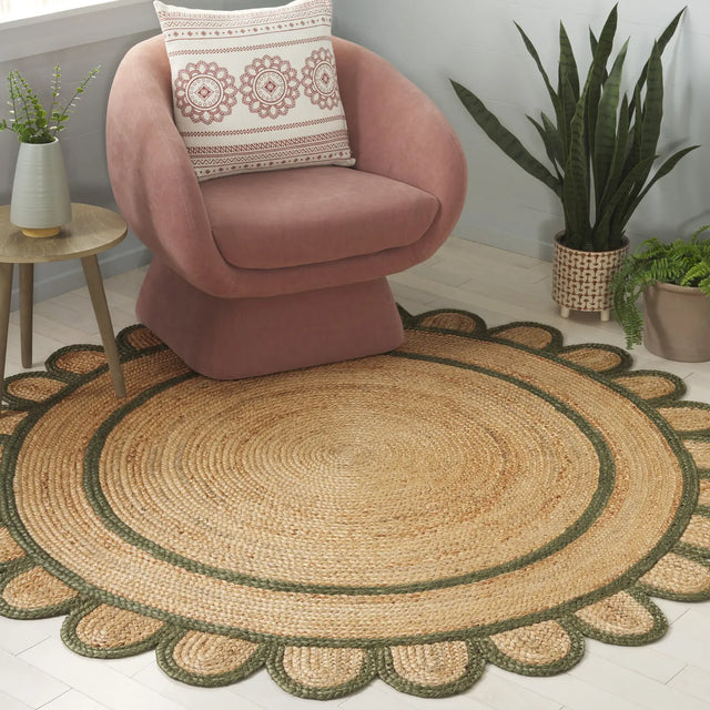 Safavieh Natural Fiber 6'-0" x 6'-0" Rug in Natural / Olive
