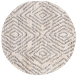 Safavieh Berber Shag 200 5'-3" x 5'-3" Rug in Cream / Grey